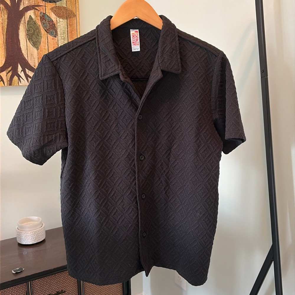 Men’s Fleece Factory SS Button Up w Collar